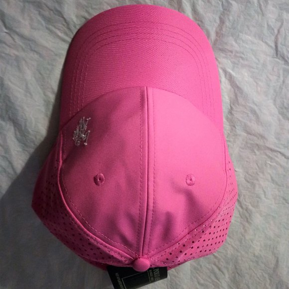 U.S. Polo Assn. Women's Pink Adjustable Cap with Embroidered White Logo - Picture 5 of 15